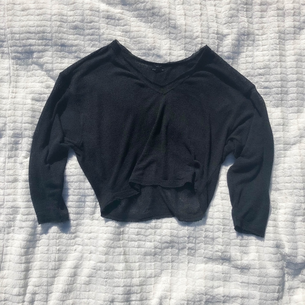 NWOT V-Neck Light Black Sweater